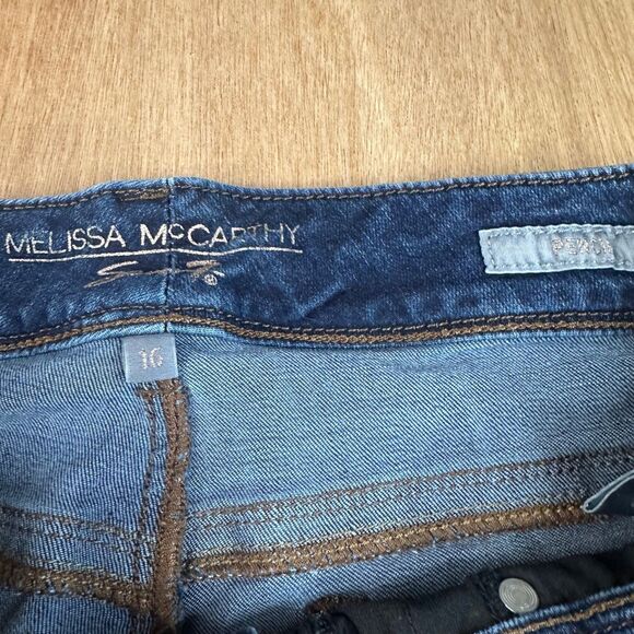 Melissa McCarthy Seven7 Jeans Women’s 16 Dark Wash Stretch Mid Rise Skinny - Picture 3 of 6